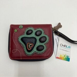 Chala Paw Print Wallet Faux Leather